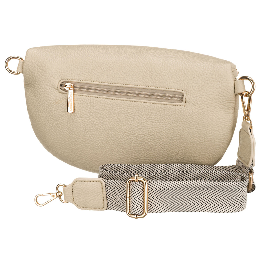 Peterson Damen-Bauchtasche aus Öko-Leder in Beige mit Reißverschluss – Bild 4