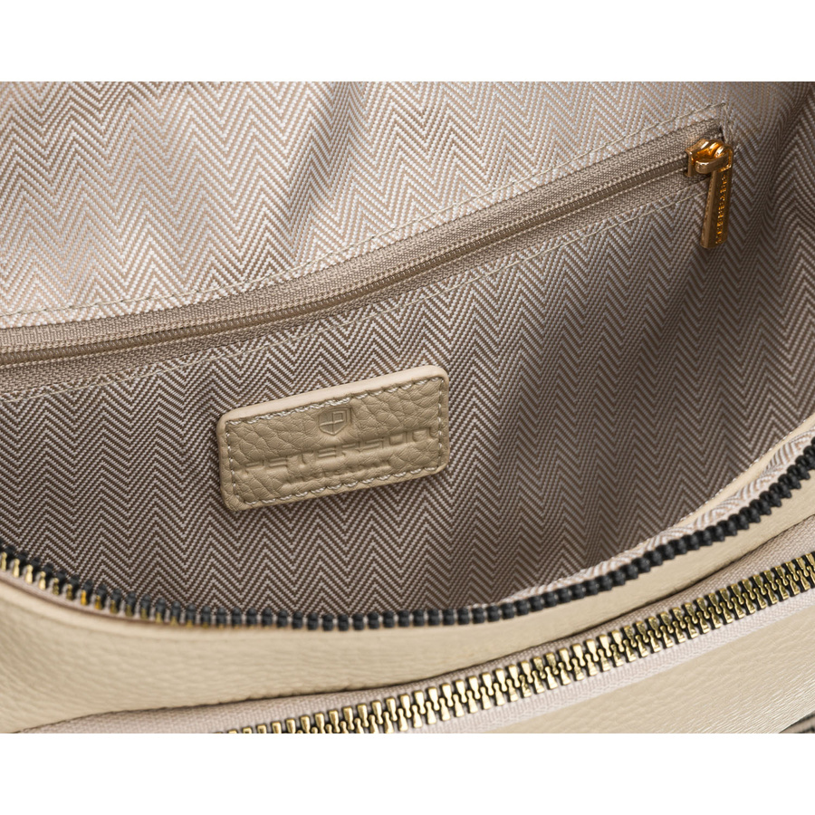 Peterson Damen-Bauchtasche aus Öko-Leder in Beige mit Reißverschluss – Bild 6