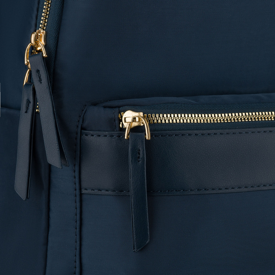 Zweifach unterteiltes, marineblaues Damen-Rucksack aus Polyester - Peterson – Bild 12