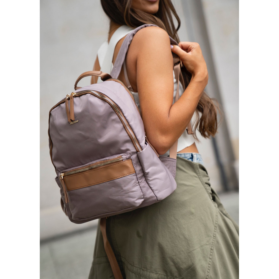 Peterson Damen-Rucksack mit zwei Fächern aus Polyester in Beige – Bild 2
