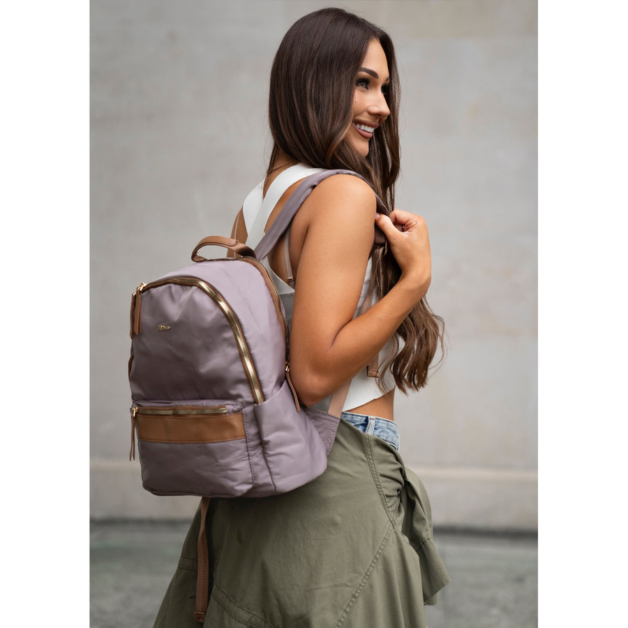Peterson Damen-Rucksack mit zwei Fächern aus Polyester in Beige – Bild 3