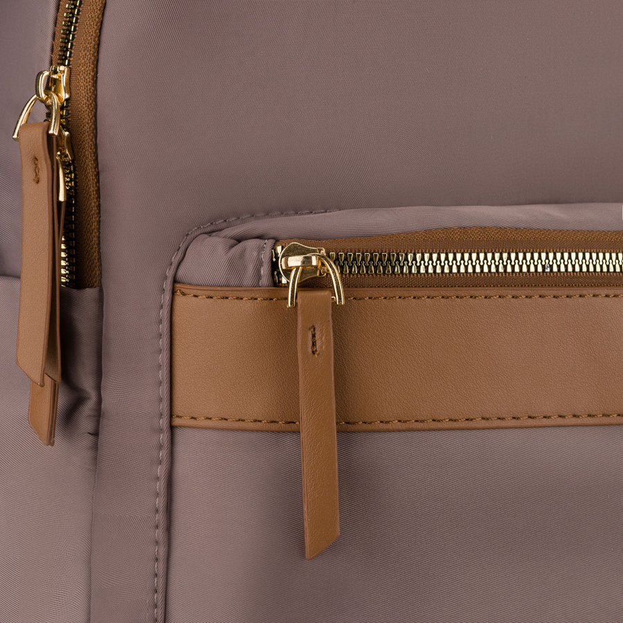 Peterson Damen-Rucksack mit zwei Fächern aus Polyester in Beige – Bild 13