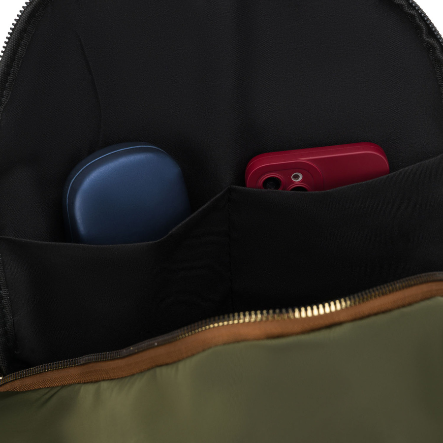 Grüner, städtischer Damenrucksack aus Polyester mit Reißverschlüssen verschließbar – Peterson – Bild 19