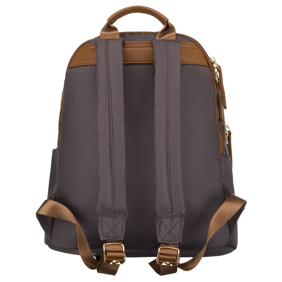 Grauer, städtischer Damen-Rucksack aus Polyester mit Reißverschlüssen – Peterson – Bild 8