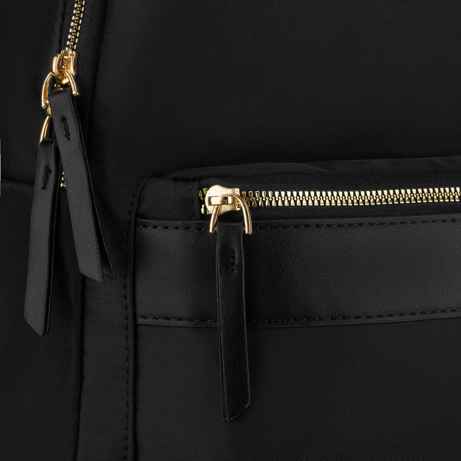 Damen-Stadtrücksäcke aus Polyester in Schwarz, an verstellbaren Trägern aufgehängt - Peterson – Bild 12