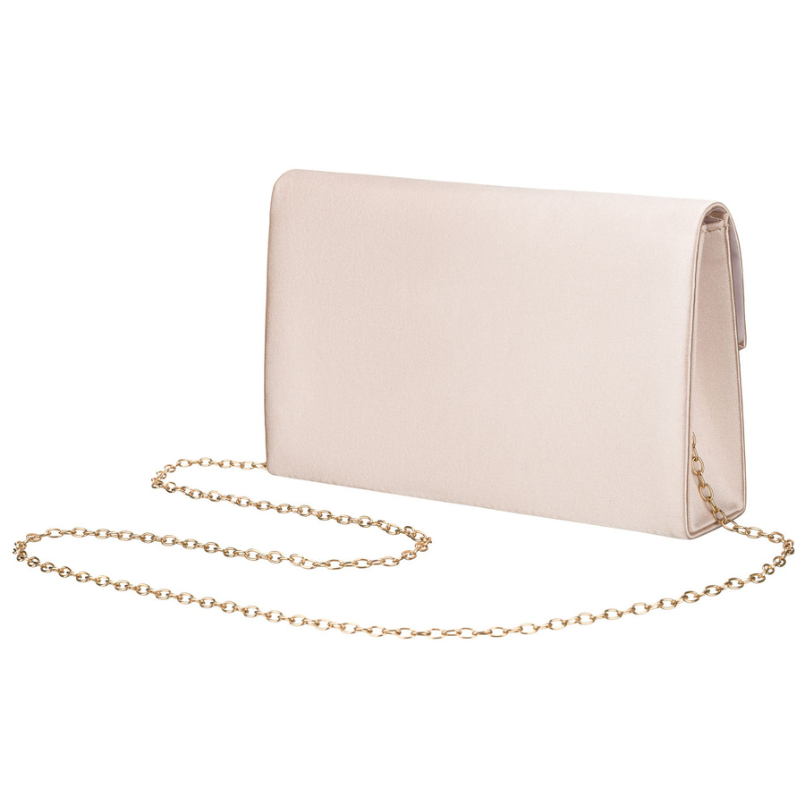 Kleine Damen-Clutch aus synthetischem Stoff in Beige – Rovicky – Bild 3