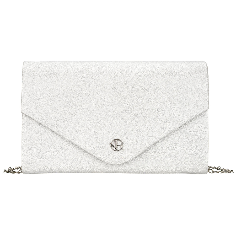 Elegante Damen-Clutch in Silber aus Öko-Leder – Rovicky – Bild 2