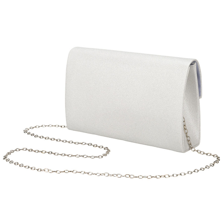 Elegante Damen-Clutch in Silber aus Öko-Leder – Rovicky – Bild 3