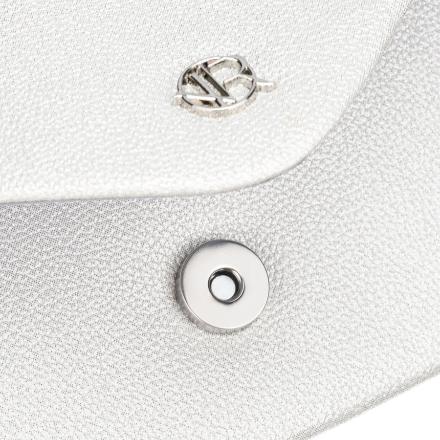 Elegante Damen-Clutch in Silber aus Öko-Leder – Rovicky – Bild 5