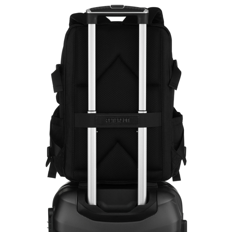 Reise-Rucksack aus Polyester in Schwarz mit Laptopfach - Peterson – Bild 9
