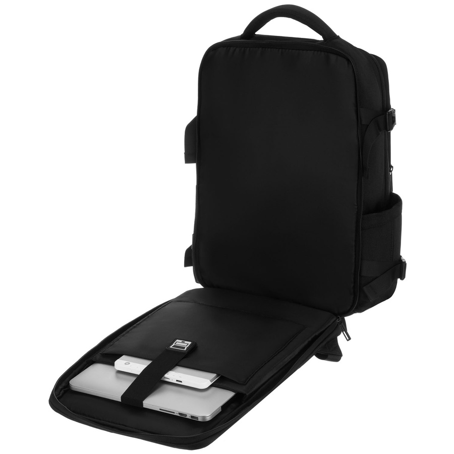 Reise-Rucksack aus Polyester in Schwarz mit Laptopfach - Peterson – Bild 14