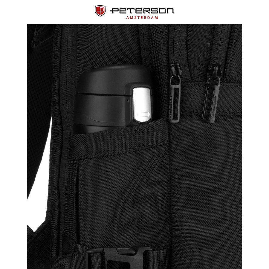 Reise-Rucksack aus Polyester in Schwarz mit Laptopfach - Peterson – Bild 31