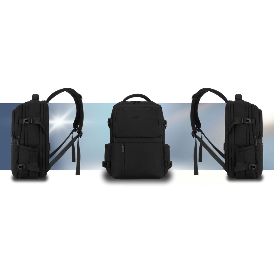 Reise-Rucksack aus Polyester in Schwarz mit Laptopfach - Peterson – Bild 16