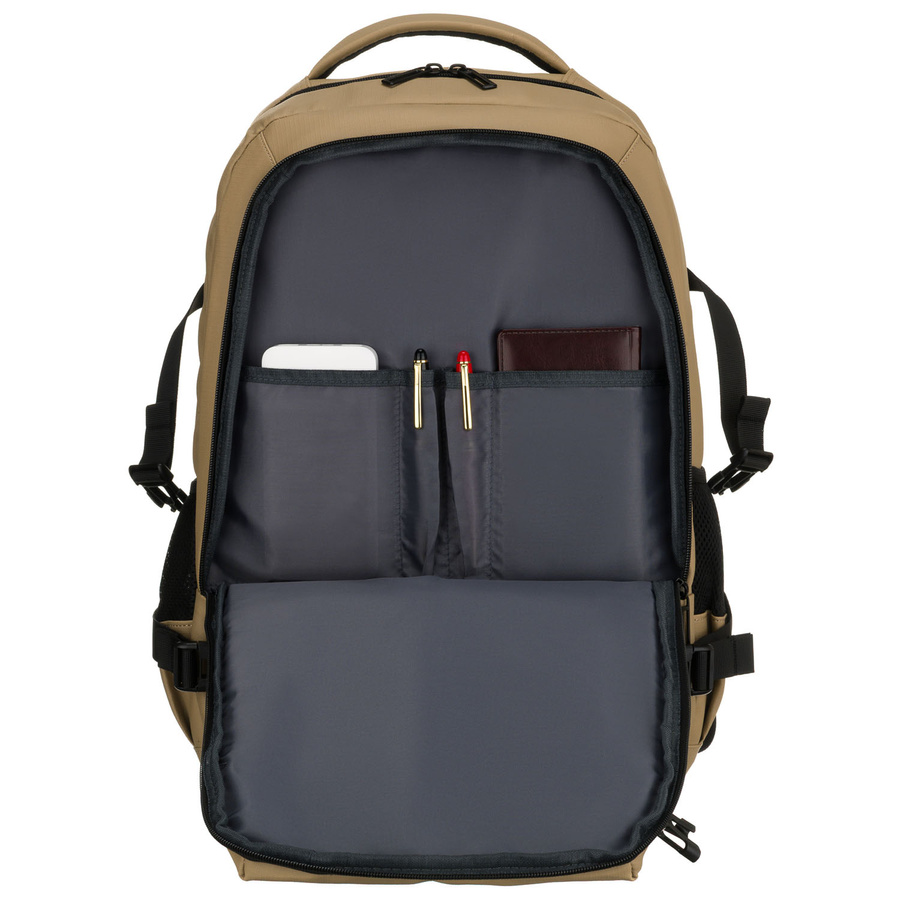 Großer Khaki-Reise-Rucksack mit Laptopfach, zweifach unterteilt – Peterson – Bild 12