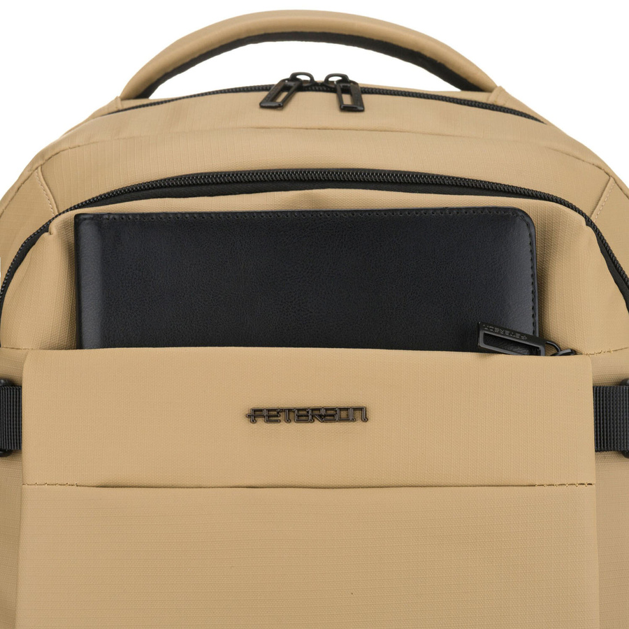 Großer Khaki-Reise-Rucksack mit Laptopfach, zweifach unterteilt – Peterson – Bild 16