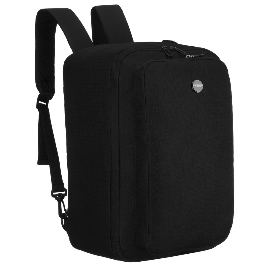 Reiserucksack in schwarz mit Reißverschluss, ideal für Handgepäck – Peterson – Bild 2