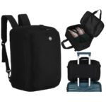 Reiserucksack in schwarz mit Reißverschluss, ideal für Handgepäck – Peterson
