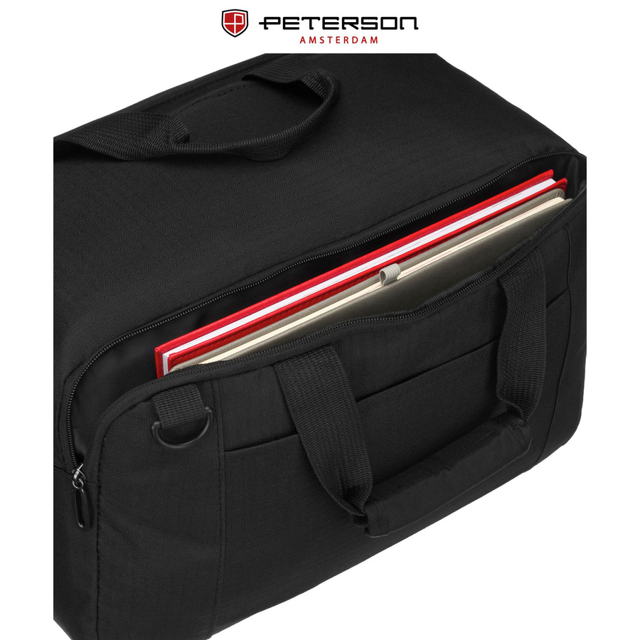 Reiserucksack in schwarz mit Reißverschluss, ideal für Handgepäck – Peterson – Bild 22