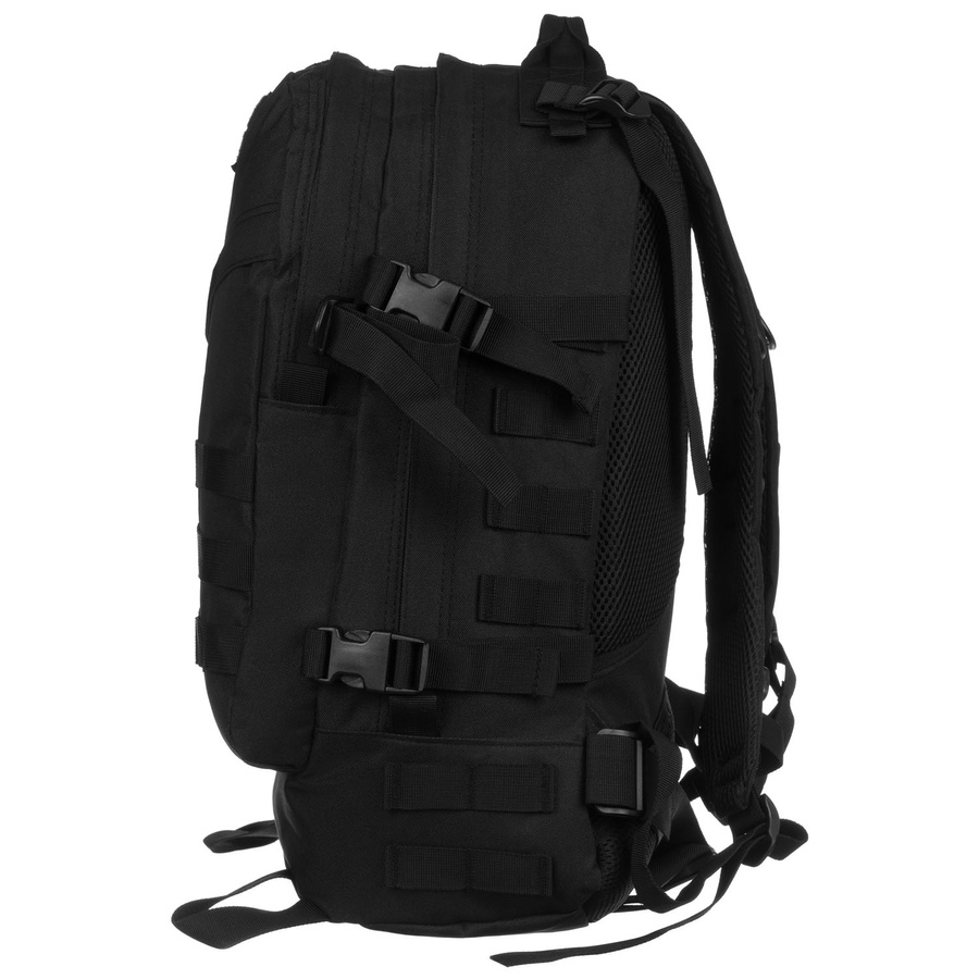 Peterson – Schwarzer Militärrucksack, dreifach unterteilt, an verstellbaren Trägern aufgehängt – Bild 8