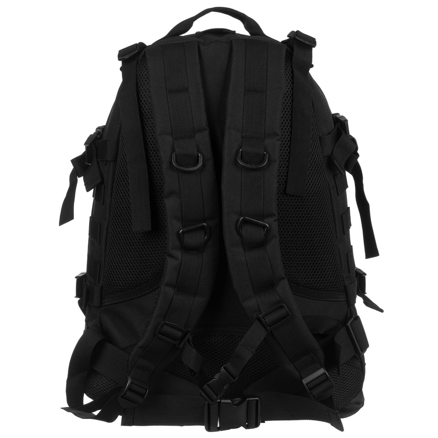 Peterson – Schwarzer Militärrucksack, dreifach unterteilt, an verstellbaren Trägern aufgehängt – Bild 9