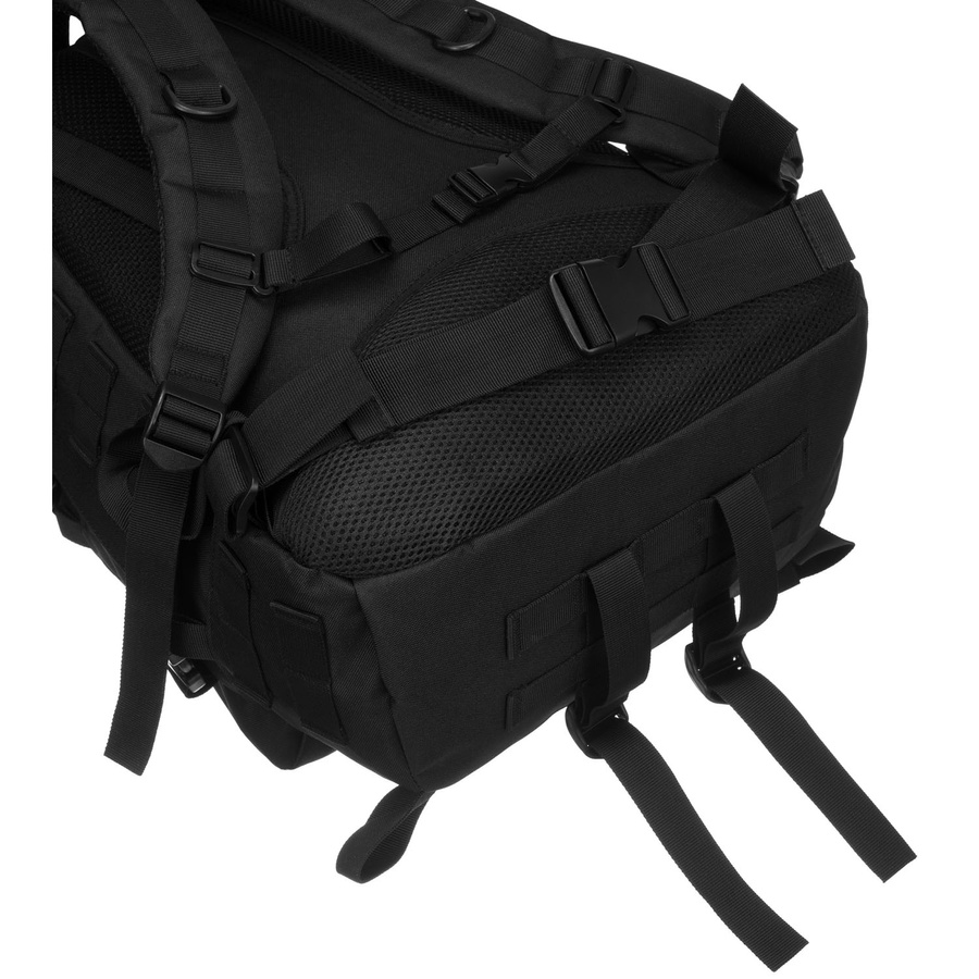 Peterson – Schwarzer Militärrucksack, dreifach unterteilt, an verstellbaren Trägern aufgehängt – Bild 18