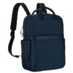 Granatblauer Damen-Nylon-Rucksack mit verstellbaren Schultergurten und Reißverschluss – Peterson