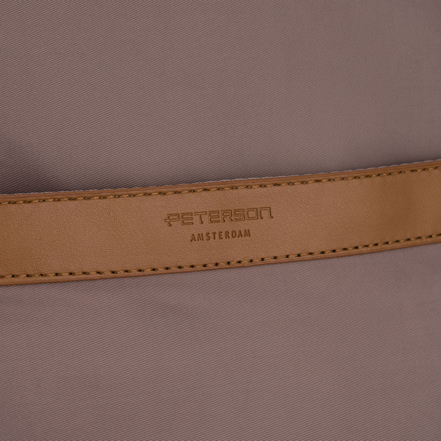 Peterson Damen-Rucksack aus Nylon, beige, mit verstellbaren Trägern, mit Reißverschluss. – Bild 12