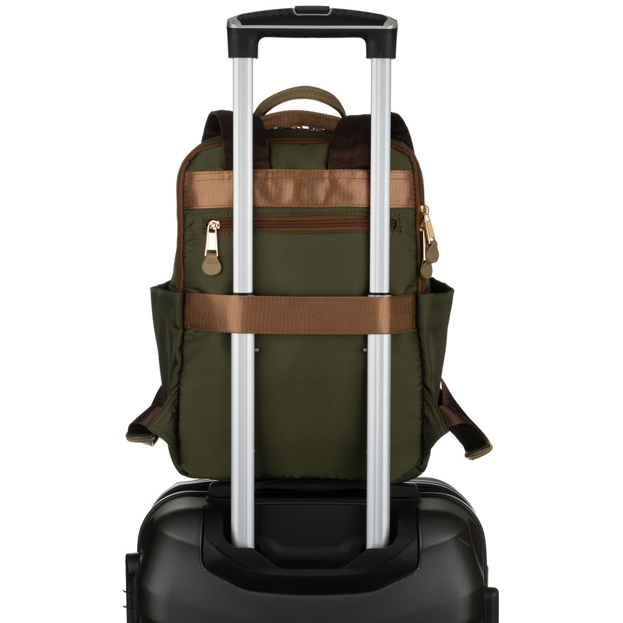 Damen-Rucksack aus Nylon in grüner Farbe mit Reißverschluss - Peterson – Bild 8