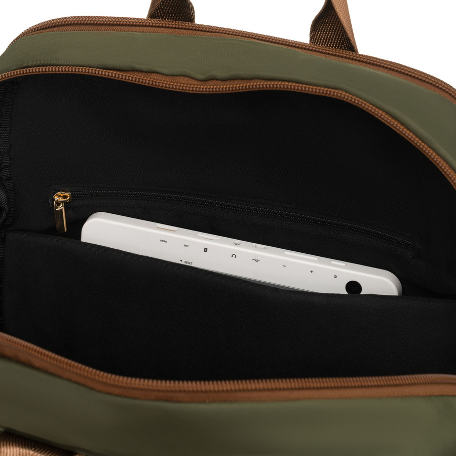 Damen-Rucksack aus Nylon in grüner Farbe mit Reißverschluss - Peterson – Bild 15