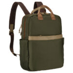 Damen-Rucksack aus Nylon in grüner Farbe mit Reißverschluss - Peterson