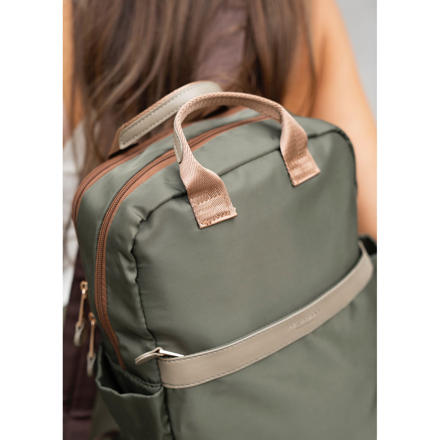 Damen-Rucksack aus Nylon in grüner Farbe mit Reißverschluss - Peterson – Bild 5