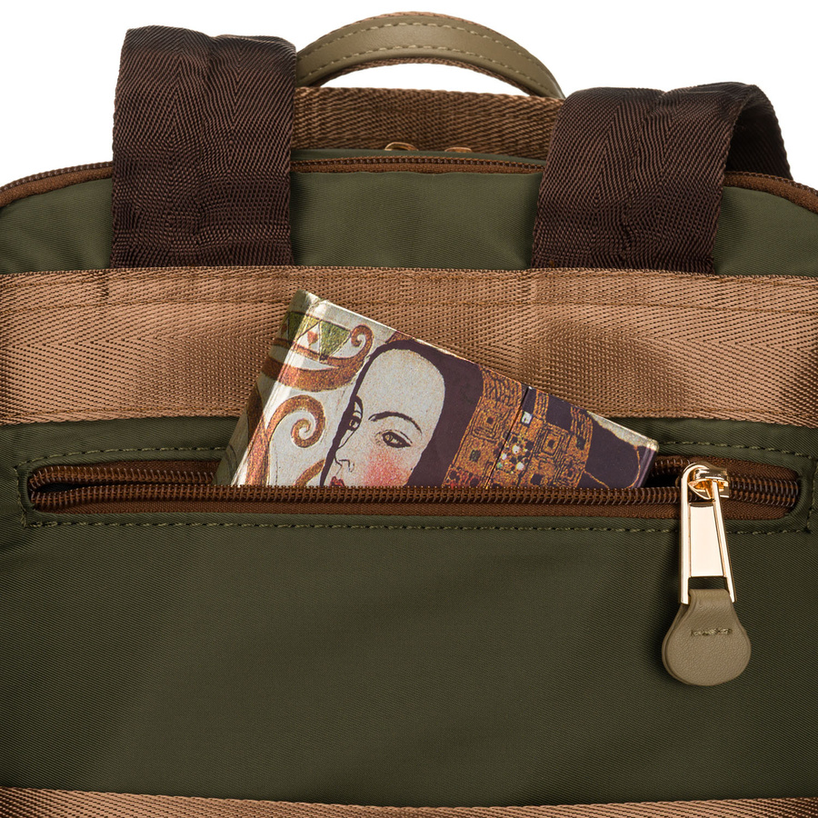 Damen-Rucksack aus Nylon in grüner Farbe mit Reißverschluss - Peterson – Bild 13
