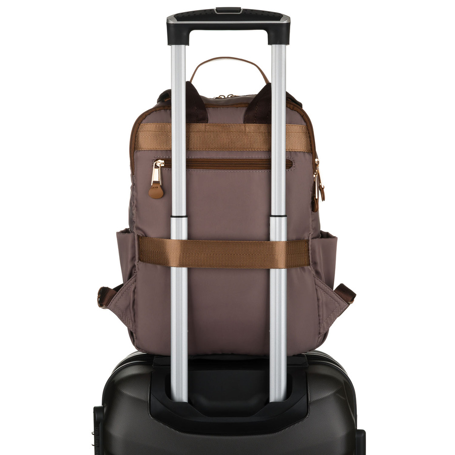 Damen-Rucksack aus Nylon in Beige mit verstellbaren Schultergurten – Peterson – Bild 12