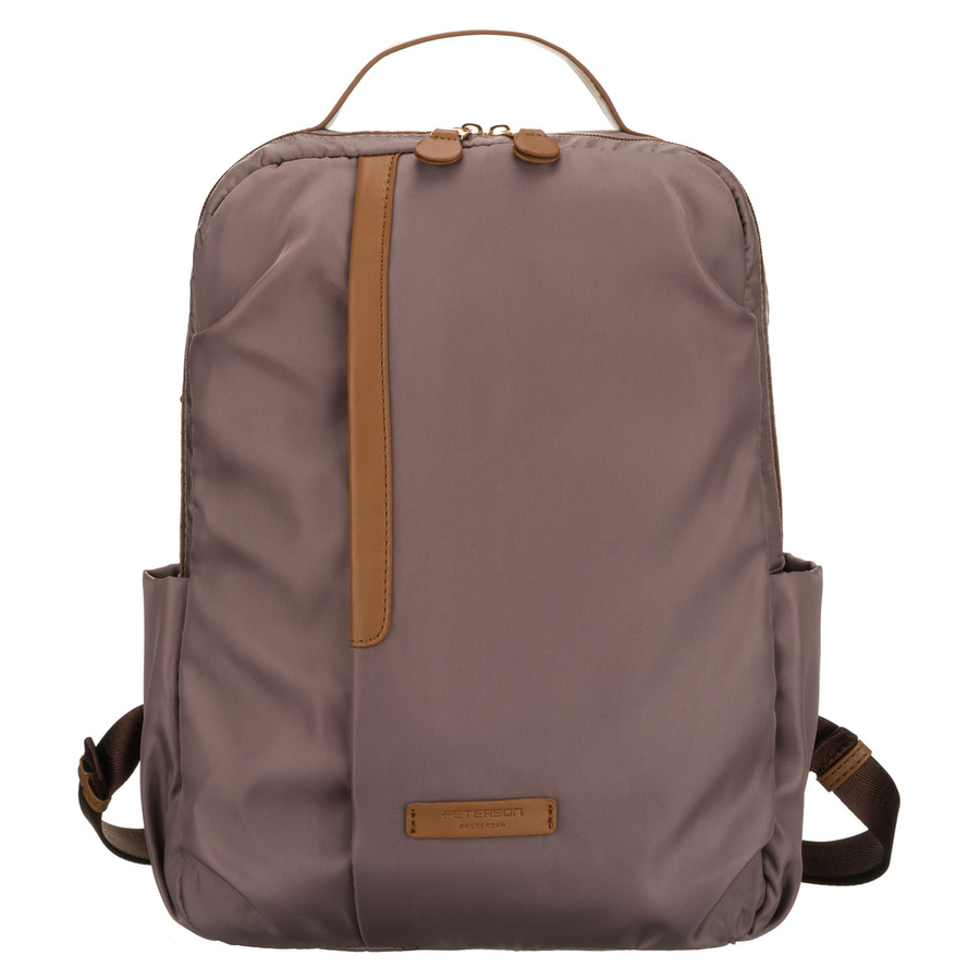 Damen-Rucksack aus Nylon in Beige mit verstellbaren Schultergurten – Peterson – Bild 4