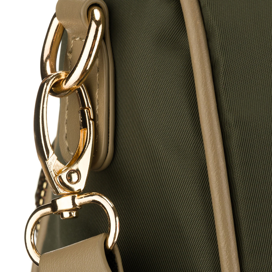 Grüner, städtischer Damen-Rucksack aus Nylon und Öko-Leder mit abnehmbarem Gürtel - Peterson – Bild 14