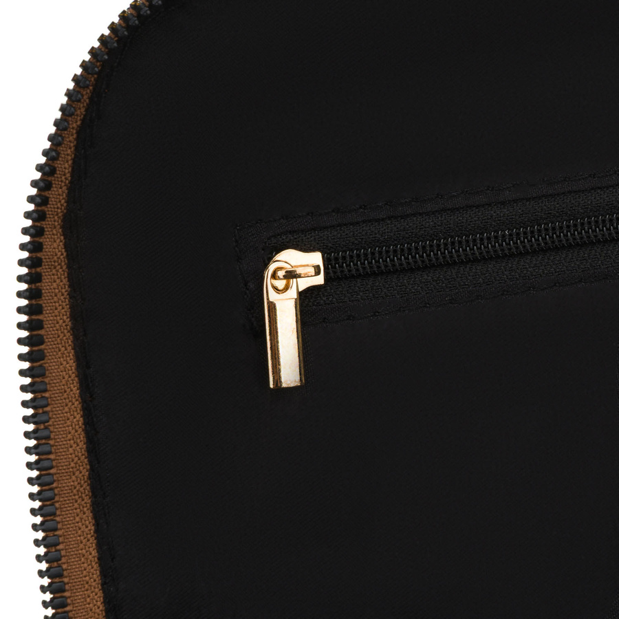 Grauer Damen-Rucksack aus Nylon und Öko-Leder mit abnehmbarem Gürtel, ein Hauptfach – Peterson – Bild 20