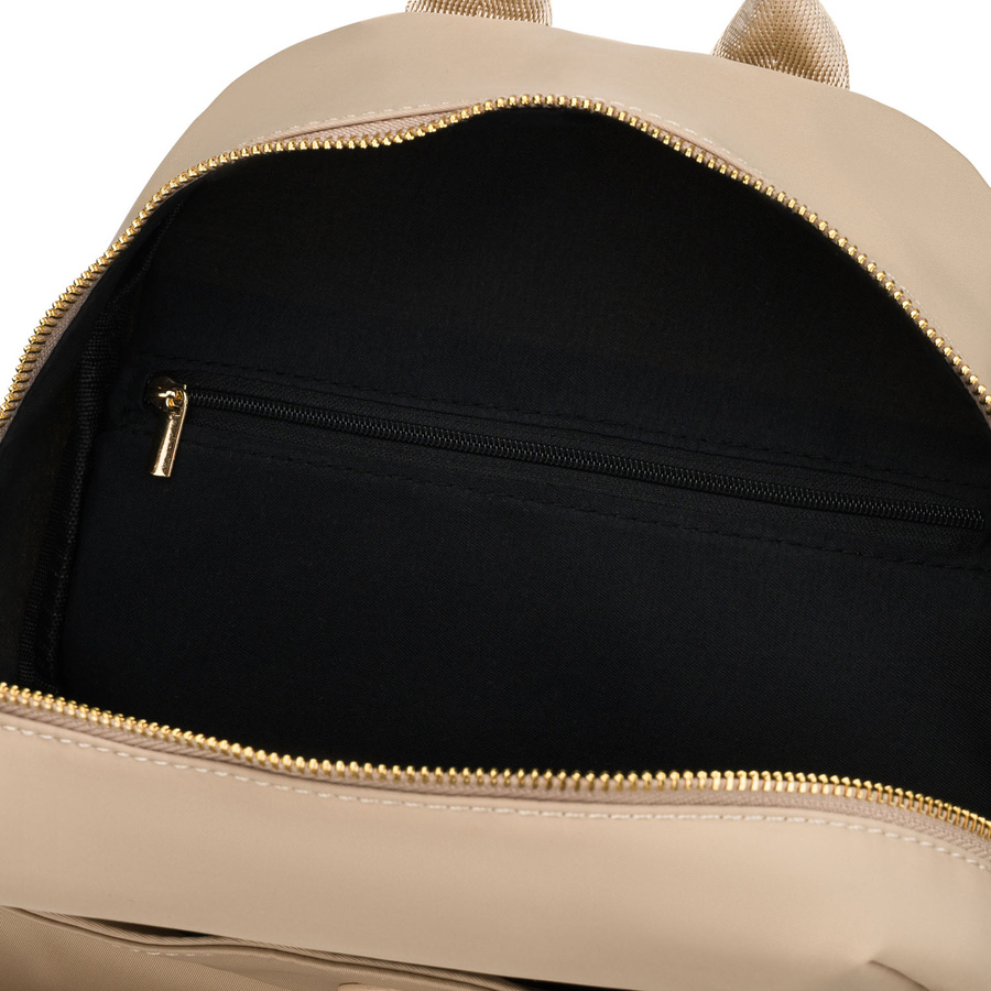 Beiger Damen-Rucksack aus Nylon und Öko-Leder mit Reißverschluss – Peterson – Bild 16