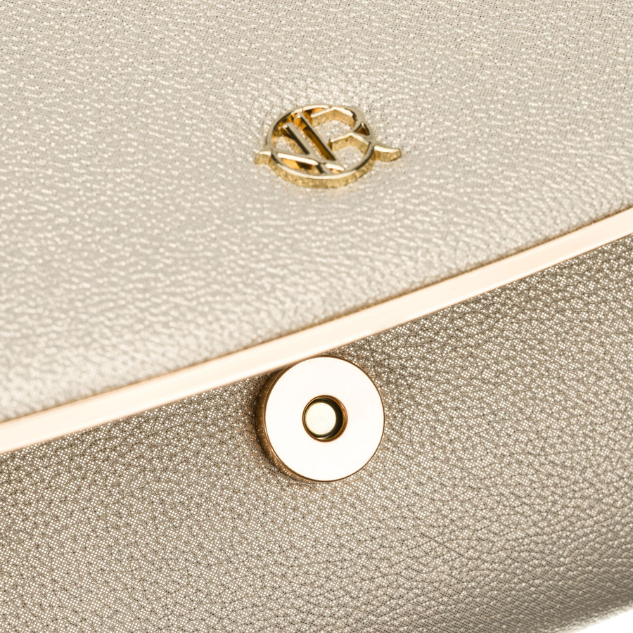Damen-Clutch in goldener Farbe aus Kunstleder – Rovicky – Bild 5