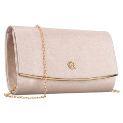 Elegante Damenhandtasche aus synthetischem Stoff in Beige – Rovicky