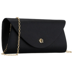 Damen-Clutch aus Öko-Leder in Schwarz – Rovicky