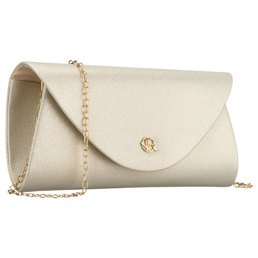 Goldene Damen-Clutch aus Kunstleder mit Magnetverschluss – Rovicky – Bild 2