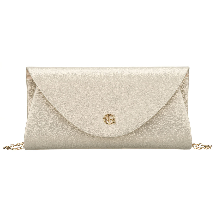 Goldene Damen-Clutch aus Kunstleder mit Magnetverschluss – Rovicky