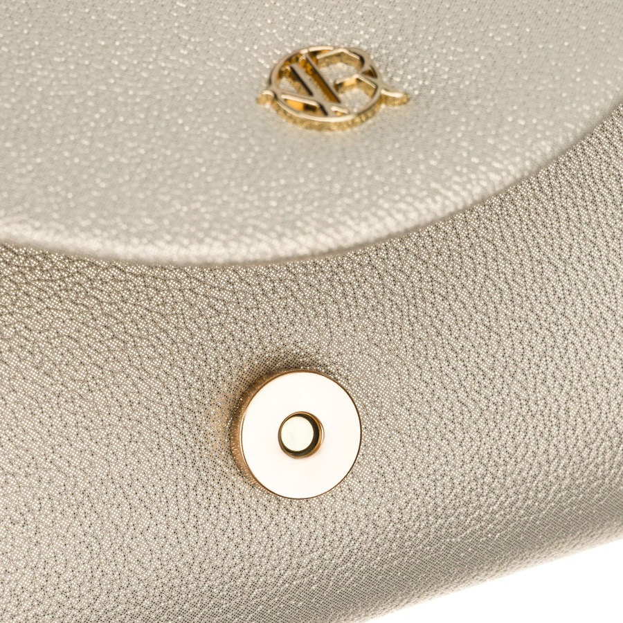Goldene Damen-Clutch aus Kunstleder mit Magnetverschluss – Rovicky – Bild 5