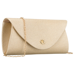 Goldene, glitzernde Damen-Clutch aus synthetischem Stoff – Rovicky