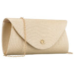 Goldene, glitzernde Damen-Clutch aus synthetischem Stoff – Rovicky