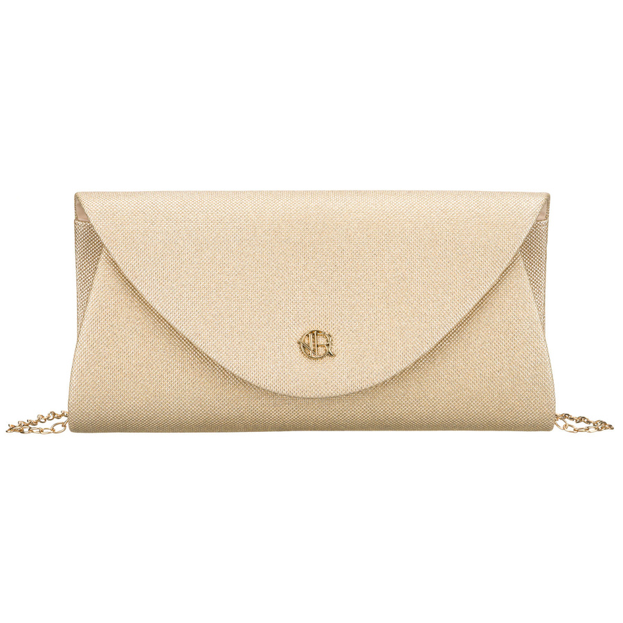 Goldene, glitzernde Damen-Clutch aus synthetischem Stoff – Rovicky – Bild 2