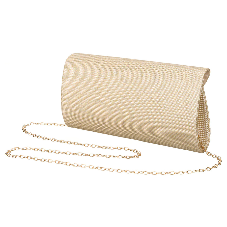 Goldene, glitzernde Damen-Clutch aus synthetischem Stoff – Rovicky – Bild 3