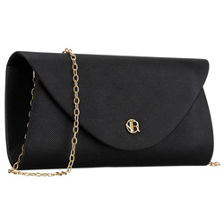 Brokat-Damen-Clutch aus synthetischem Stoff in Schwarz – Rovicky