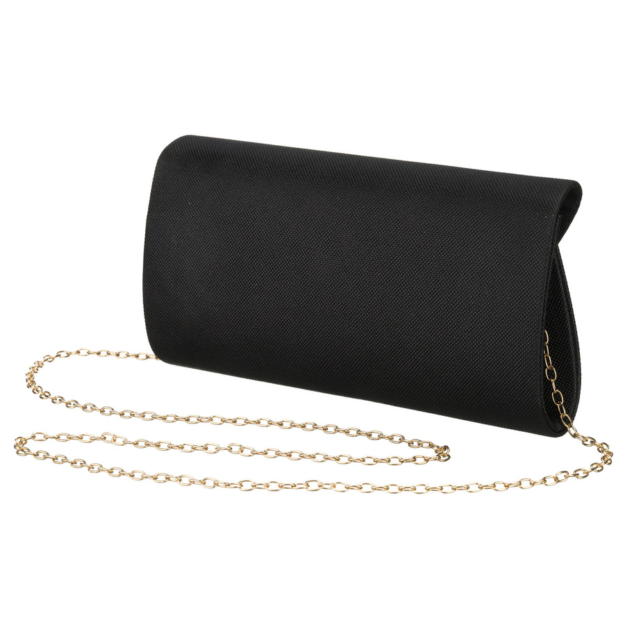 Brokat-Damen-Clutch aus synthetischem Stoff in Schwarz – Rovicky – Bild 3