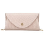 Beige, glitzernde Damen-Clutch aus synthetischem Stoff, mit Magnetverschluss – Rovicky